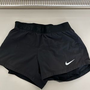 Nike shorts with spandex underneath, XS, black